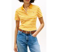 Tommy Hilfiger 1985 Slim Pique Polo Breton Stripe Orange Flash/ecru size S | Poloshirts Outlet | Women S