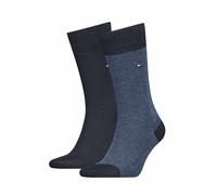 Tommy Hilfiger 2 Pack Birdseye & Plain Cotton Rich Socks Denim Mix