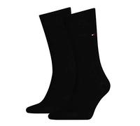 Tommy Hilfiger 2-Pack Classic Embroidered Logo Socks, Black 5.5-8 Black