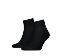 Tommy Hilfiger 2 Pack Cotton Rich Quarter Socks Black