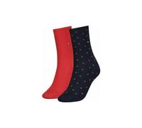 Tommy Hilfiger Hilfiger Dot Crew Socks 2 Pack Ladies - Red red 35/38