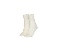 Tommy Hilfiger 2-Pack Small Stripe Women's Socks, Light Beige Melange 5.5-8 Beige