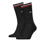 Tommy Hilfiger Crew Socks, Black, 35/38 (Pack of 2)
