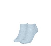 Tommy Hilfiger 2 Pack Trainer Womens Ankle Socks Light Blue - UK 2-5