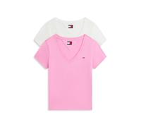 Tommy Hilfiger 2-pack V-neck Tee Ecru/pink Daisy size M | Shirts Outlet | Women | Brown M