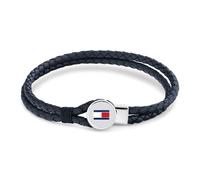 Tommy Hilfiger Men’s Braided Leather Bracelet One Size Blue