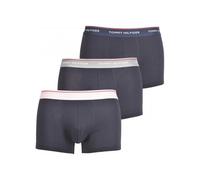 Tommy Hilfiger 3-Pack Cotton Stretch Boxer Trunks, Navy with grey/pink - Small