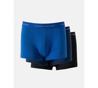 Tommy Hilfiger 3 Pack Dyed-to-Match Mens Trunks - Noble Blue/Prep Navy/Black - Noble Blue/Prep Navy/Black - L