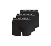 TOMMY HILFIGER Men’s 3 Pack Cotton Boxer Briefs, Black (Blk/Blk/Blk), L