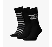 Tommy Hilfiger 3 Pack Giftbox Tommy Stripe Mens Socks Black - UK 9-12