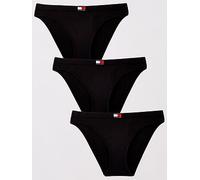 Tommy Hilfiger 3 Pack Knickers, Black, Size S, Women Black