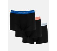 Tommy Hilfiger 3-Pack Logo Waistband Mens Trunks - Peach/Blue/Light Blue - Peach/Blue/Light Blue - L