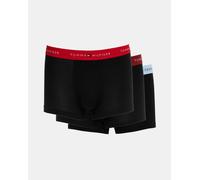 Tommy Hilfiger Men’s 3 Pack Trunks with Logo Waistband, Multicolor (Prim Red/Reg Red/Vess Blu), XL