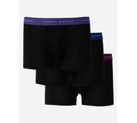 Tommy Hilfiger 3 Pack Mens Colour Waistband Trunks - B-Wine/Blue/Purple - B-Wine/Blue/Purple - M