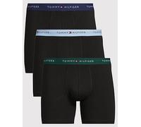 Tommy Hilfiger 3 Pack Signature Cotton Boxer Briefs - Black, Black, Size 2Xl, Men Black