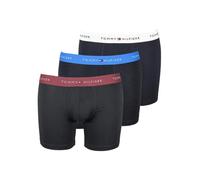 Tommy Hilfiger 3-Pack Signature Cotton Boxer Briefs, Navy/Plum/Blue/White - Small