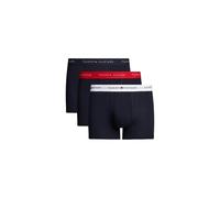 Tommy Hilfiger 3-Pack Signature Cotton Boxer Trunks, Primary Red/White/Desert Sky - Small