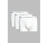 Tommy Hilfiger 3-Pack Signature Cotton Boxer Trunks, White - Small