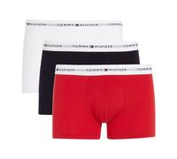 Tommy Hilfiger 3-Pack Stretch Cotton Logo Trunks - M, Desert Sky/White/Primary Red