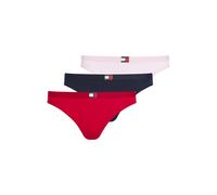 Tommy Hilfiger 3pk Heritage Flag Logo Cotton Rich Thongs Multi