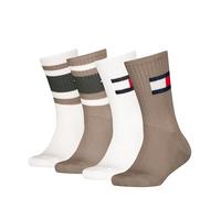 Tommy Hilfiger 8719965009202 TH Kids Socks 4P Flag & Sport Stripe Ecom, camel, 31-34
