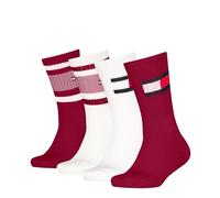 Tommy Hilfiger 8719965009202 TH Kids Socks 4P Flag & Sport Stripe Ecom, pink, 35-38