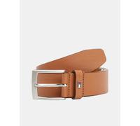 Tommy Hilfiger Adan Tonal Square Buckle Mens Leather Belt - Cognac - Cognac - W42