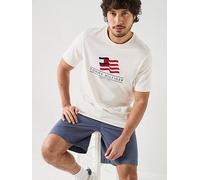 Tommy Hilfiger Americana Flag Graphic T-Shirt, Off White, Size S, Men Off White