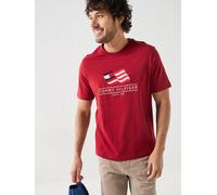 Tommy Hilfiger Americana Flag Graphic T-Shirt, Red, Size Xl, Men Red
