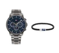 Tommy Hilfiger Analogue Multifunction Quartz Watch for Men & Leather Bracelet Black