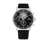 Tommy Hilfiger Analogue Multifunction Quartz Watch for Men with Black Leather Strap - 1710605