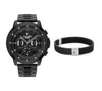 Tommy Hilfiger Analogue Multifunction Quartz Watch for Men with Black Stainless Steel Bracelet - 1710494 Jewelry Men's Silicone Bracelet - 2790240S