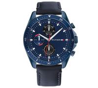 Tommy Hilfiger Analogue Multifunction Quartz Watch for Men with Blue Leather Strap - 1791839