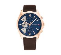 Tommy Hilfiger Analogue Multifunction Quartz Watch for Men with Brown Leather Strap - 1710645