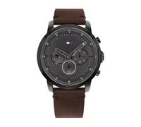 Tommy Hilfiger Analogue Multifunction Quartz Watch for Men with Dark Brown Leather Strap - 1791799