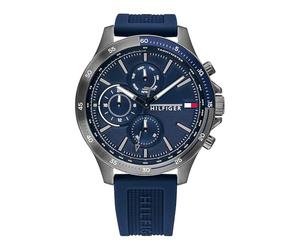 Tommy Hilfiger Analogue Multifunction Quartz Watch for Men with Navy Blue Silicone Bracelet - 1791721