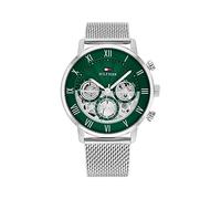 Tommy Hilfiger Analogue Multifunction Quartz Watch for Men with Silver Stainless Steel Mesh Bracelet - 1710567