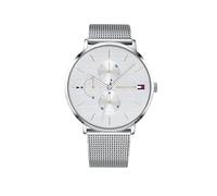 Tommy Hilfiger Analogue Multifunction Quartz Watch for Women with Silver Stainless Steel Mesh Bracelet - 1781942