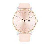 Tommy Hilfiger Analogue Quartz Watch for Women with Silver Stainless Steel Mesh Bracelet or Pink Leather Strap