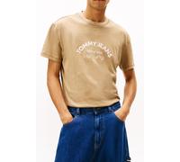 Tommy Hilfiger Arch Logo Textured T-shirt Dark Dune size S | Print T-Shirts Outlet | Men S