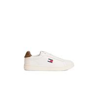 Tommy Jeans Men’s Archive ‘98 Leather Cupsole Trainers, Multicolor (Ivory/Homestead), 10