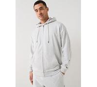 Tommy Hilfiger Arm Logo Full Zip Loungewear Hoodie, Light Grey, Size 2Xl, Men Light Grey