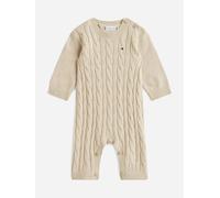 Tommy Hilfiger Baby Cable Knit Romper in Beige - Beige - 3 Mths