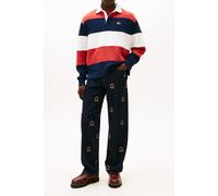 Tommy Hilfiger Badge Stripe Relaxed Rugby Shirt Navy/red/ecru size S | Casual Shirts Outlet | Men | Blue S