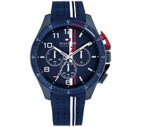 Tommy Hilfiger Chronograph Quartz Watch for Men with Navy Blue Silicone Bracelet - 1792169