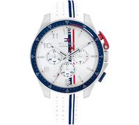 Tommy Hilfiger Chronograph Quartz Watch for Men with White Silicone Bracelet - 1792167