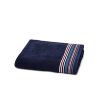 Tommy Hilfiger - Bath Towel Navy Terry Towelling 480gsm 100% Cotton Striped Weave Lightweight and Absorbent 70x140cm