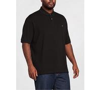 Tommy Hilfiger Big & Tall 1985 Regular Fit Polo Shirt, Black, Size 4Xl, Men Black