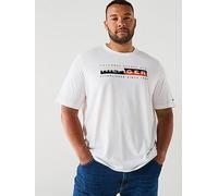 Tommy Hilfiger Big & Tall Colour Block Graphic Logo T-Shirt, White, Size 4Xl, Men White