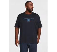 Tommy Hilfiger Big & Tall Mono Stack Logo T-Shirt, Navy, Size 3Xl, Men Navy